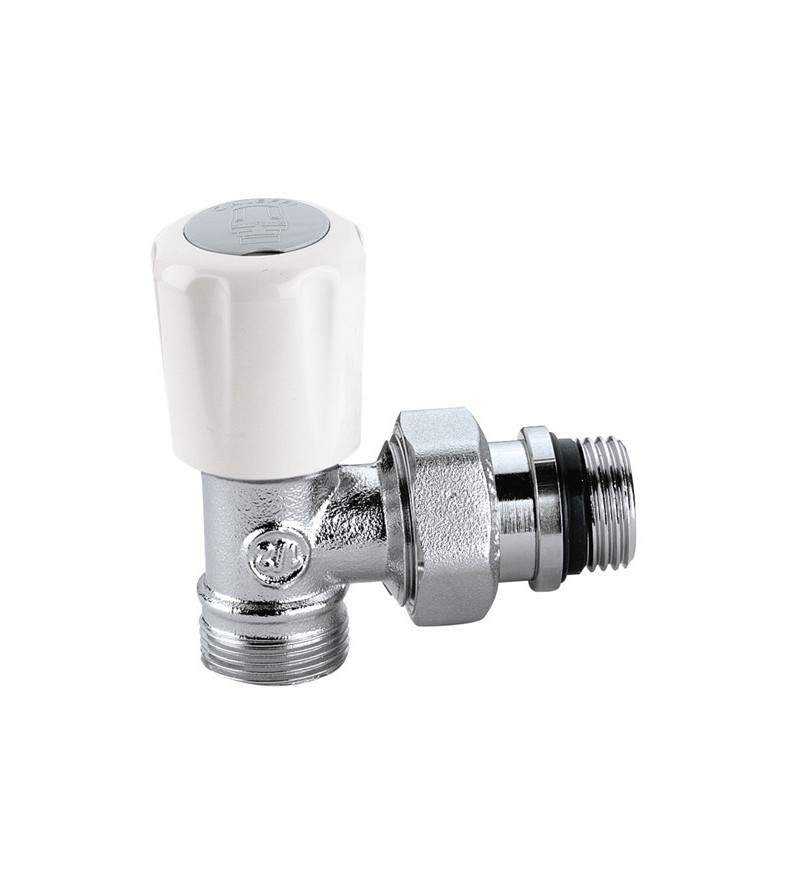 Thermostatic radiator valve with angled connections Caleffi 338
