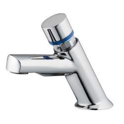 Timed basin mixer with flow...