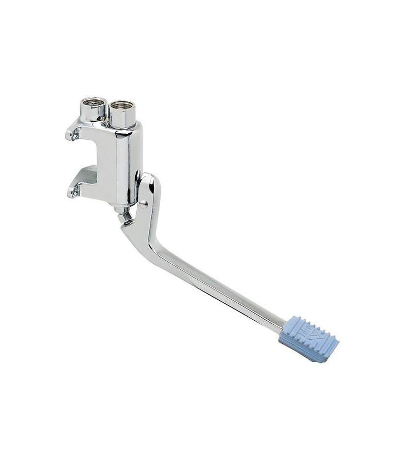 Foot tap for wall installation with valve in self-lubricating material Idral 02064