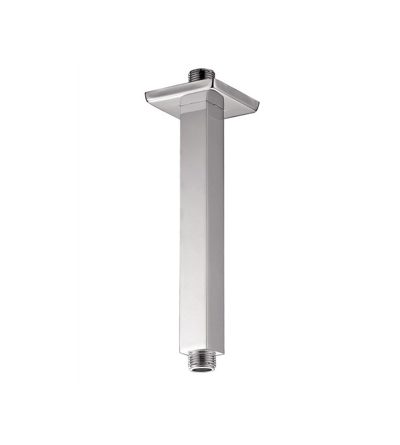 Square shower arm for ceiling installation 30 cm in chrome colour Damast Idra 12603