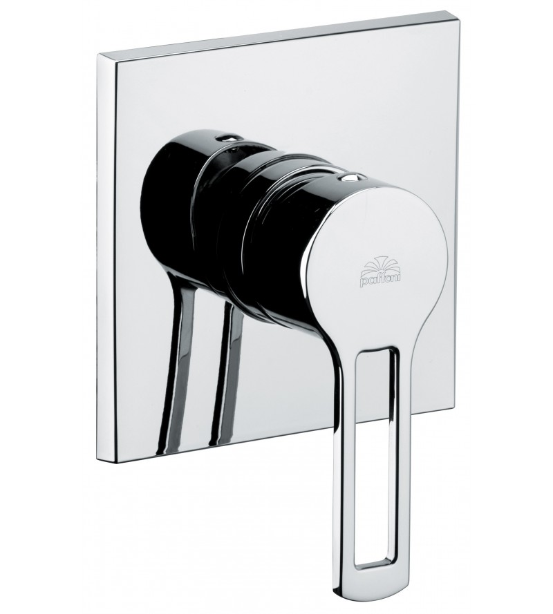 Mitigeur de douche à encastrer avec plaque en acier Paffoni Ringo RIN010CR/M
