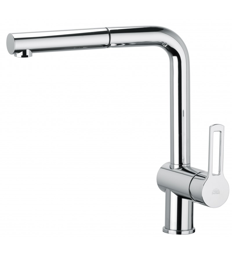 kitchen sink mixer with pull-out shower Paffoni Ringo RIN185CR