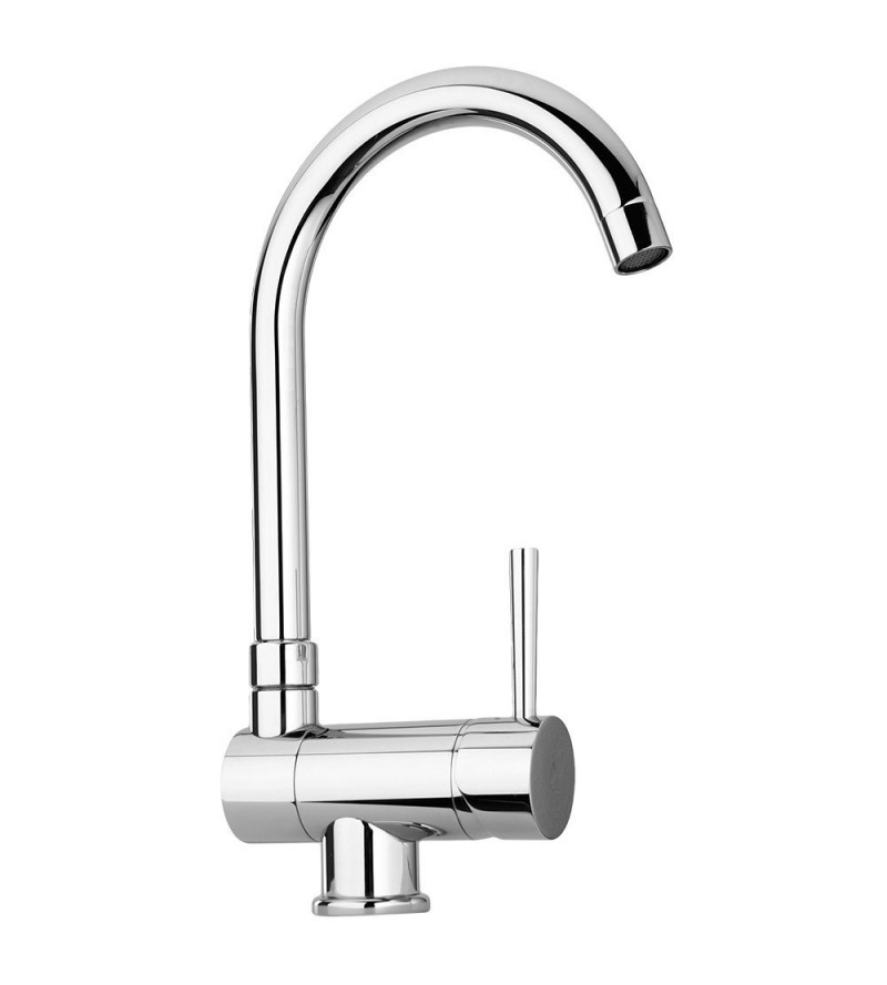 Sink mixer with reclining spout Paffoni Stick SK189CR