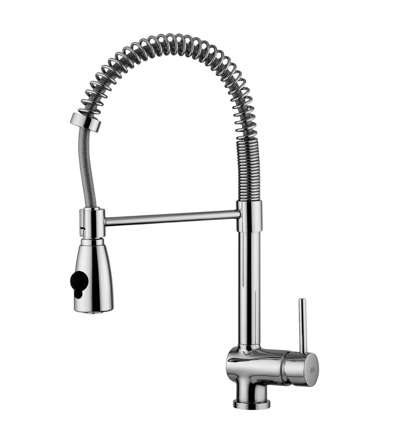 Sink mixer with swivel spout and 2-jet shower Paffoni Stick SK178CR