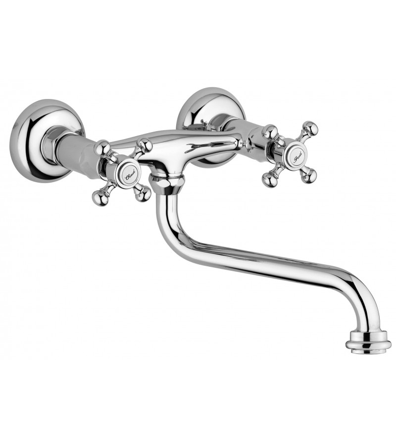 Wall-mounted sink mixer with swivel spout Paffoni Belinda FBLV161CR