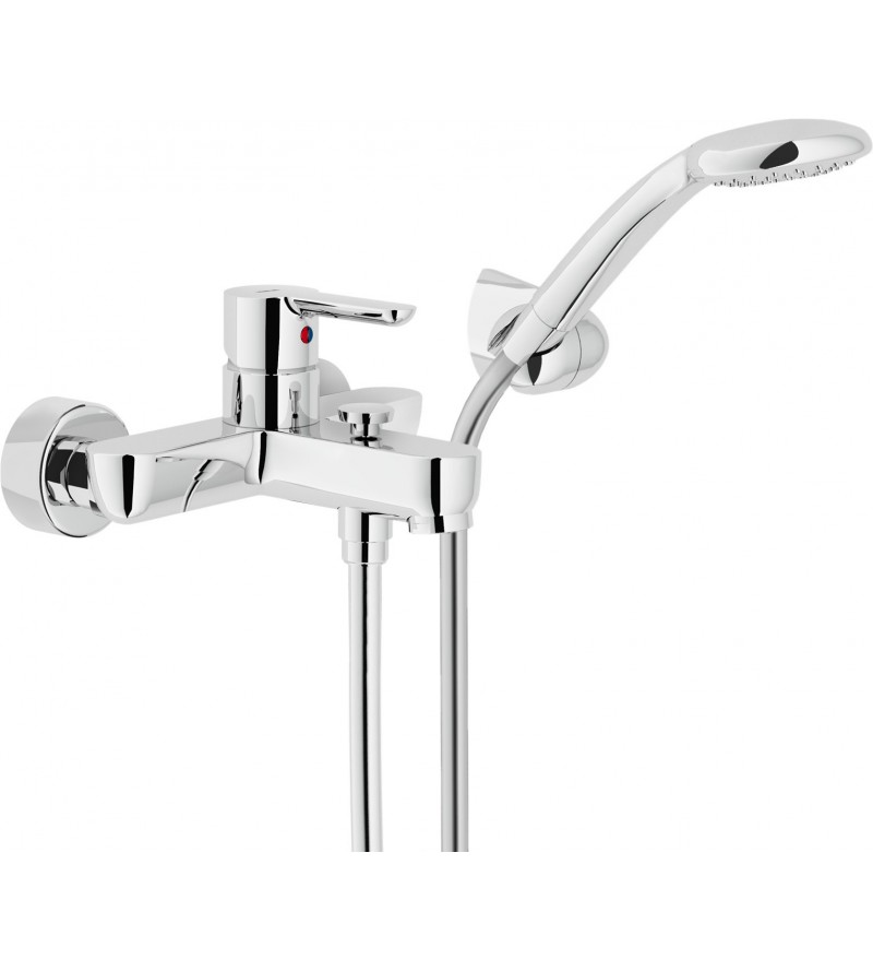 Exposed bath mixer with tap shower set Nobili ABC AB87110CR