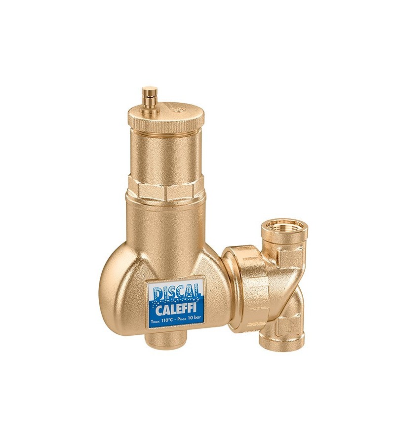 Deaerator for vertical pipes with female threaded connections Caleffi 551705-551706