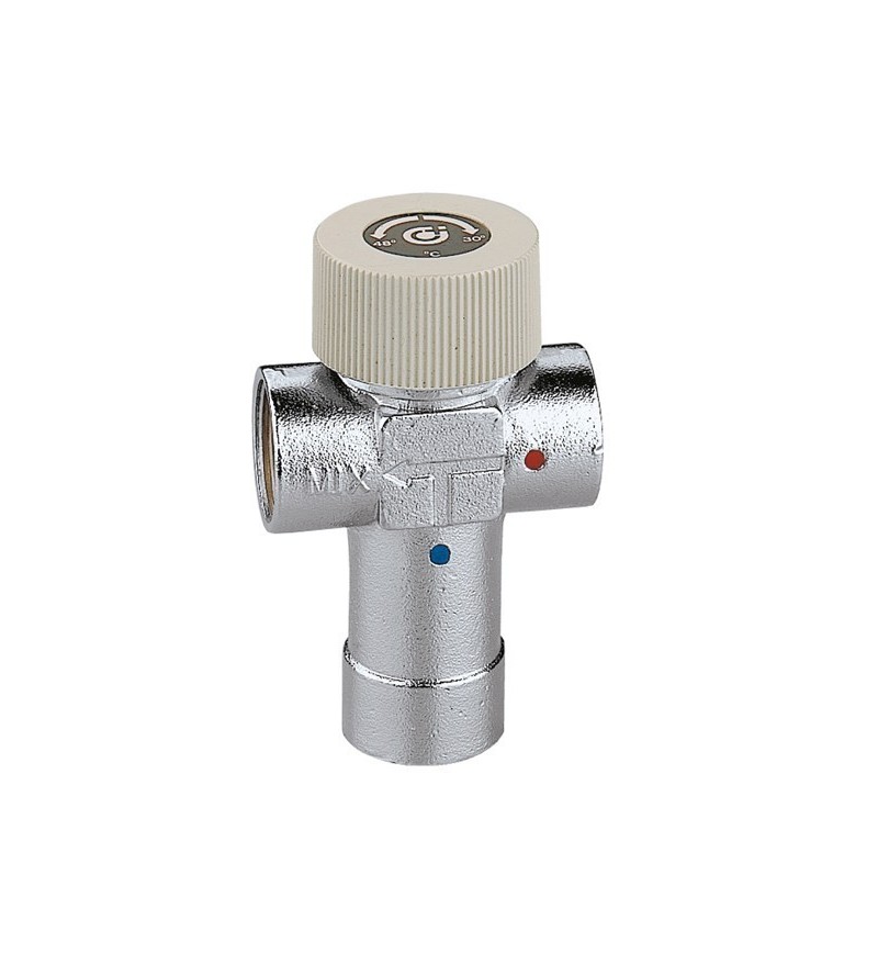 Mezclador termostático regulable con cuerpo en latón cromado Caleffi 520