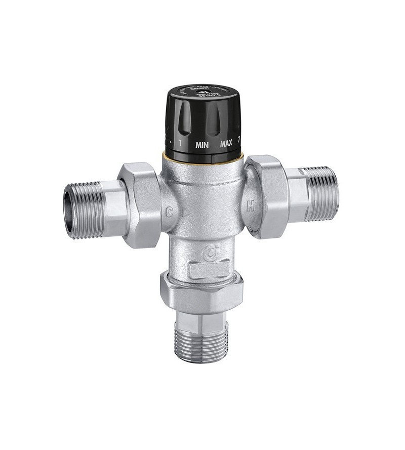 Adjustable thermostatic mixer with knob Caleffi 5219