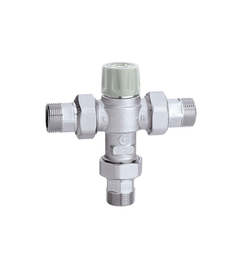 Adjustable thermostatic mixer with knob Caleffi 5217