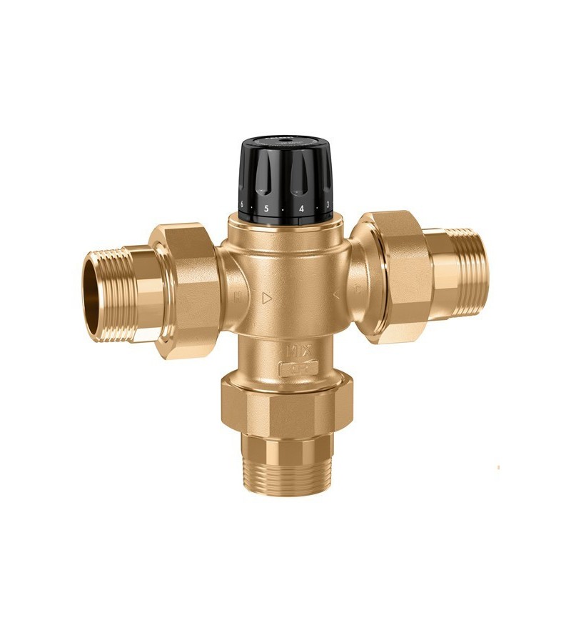 Adjustable thermostatic mixing valve for centralized systems Caleffi 5231