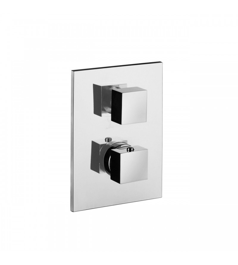 Thermostatic mixer for concealed installation with 2 outlets diverter Paffoni Level LEQ518CR