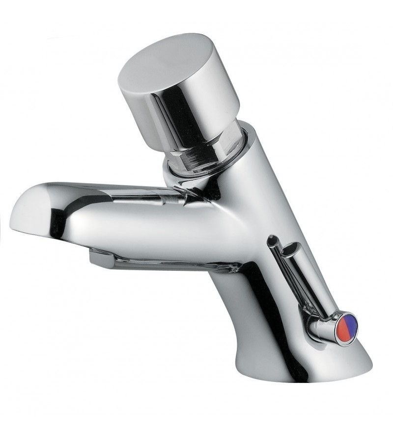 Self-closing basin mixer with anti-blocking push button Idral Modern 08512-08512F