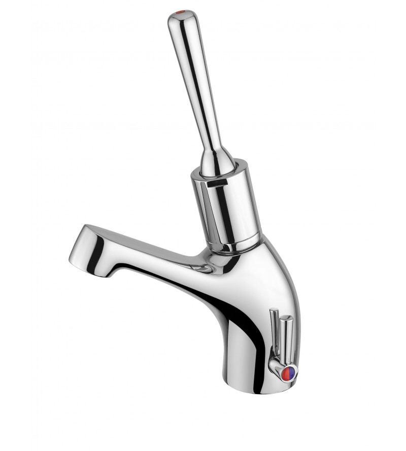 Timed washbasin mixer with anti-unscrewing lever Idral Classic 08013A