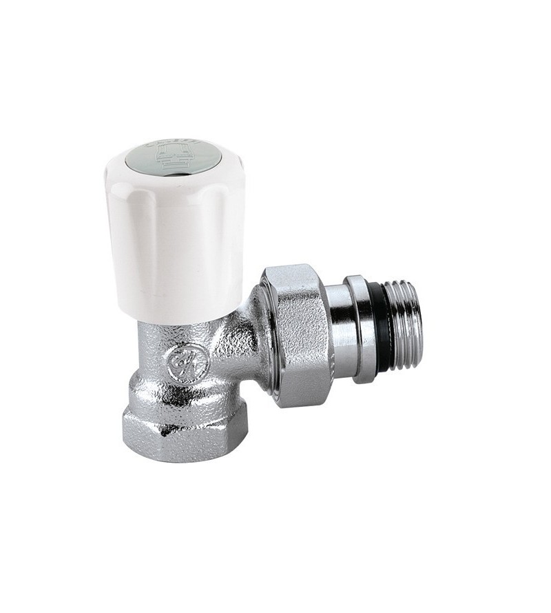 Thermostatic valve with angled connections Caleffi 401