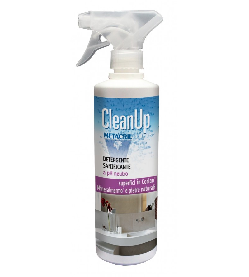 Clean Up detergente neutro ad azione sanificante per superfici delicate Metacril Tecno Line 12000501