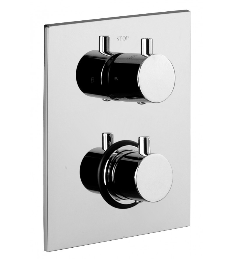 Built-in thermostatic shower mixer with 2 outlets Paffoni Light LIQ518CR