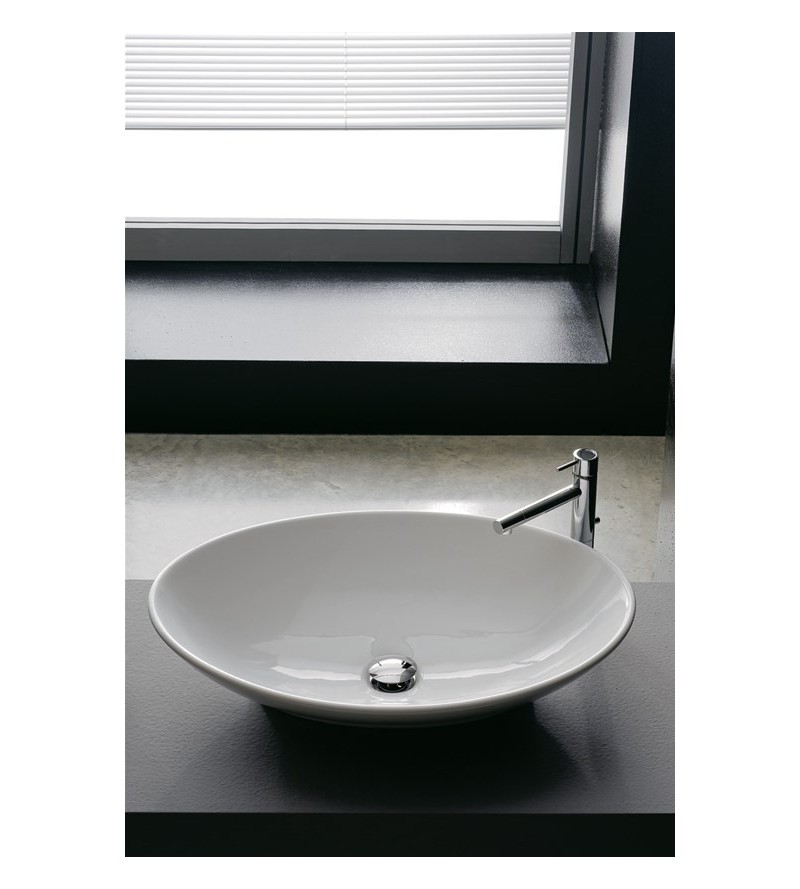 Lay-on washbasin Scarabeo Thin-Line Neck 8045