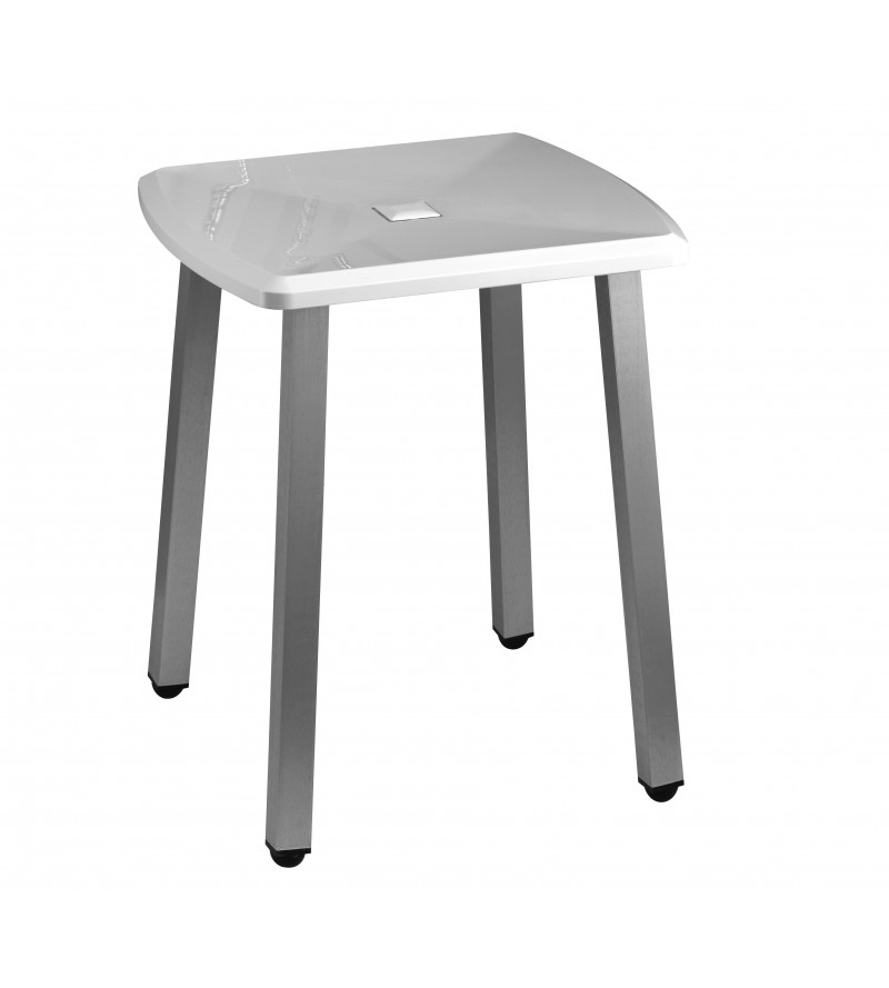 Stool with seat in white ABS Ponte Giulio G27JDS30