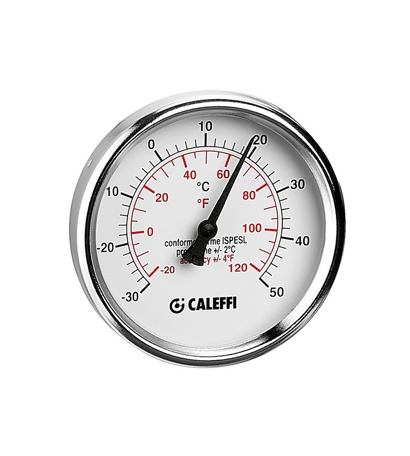 Termómetro de refrigeración con conexión trasera de 1/2" Caleffi 687
