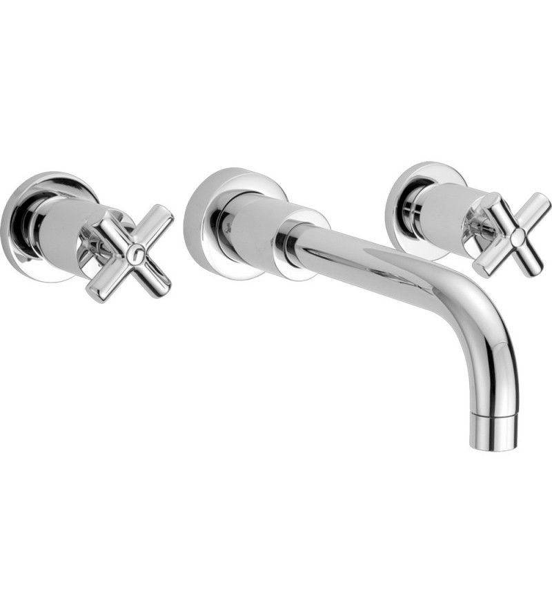 3-hole wall-mounted washbasin mixer with retro design Huber Suite SU00351021