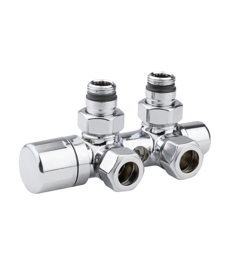Chromium plated thermostatic single-double pipe valve Arteclima 4010CHT