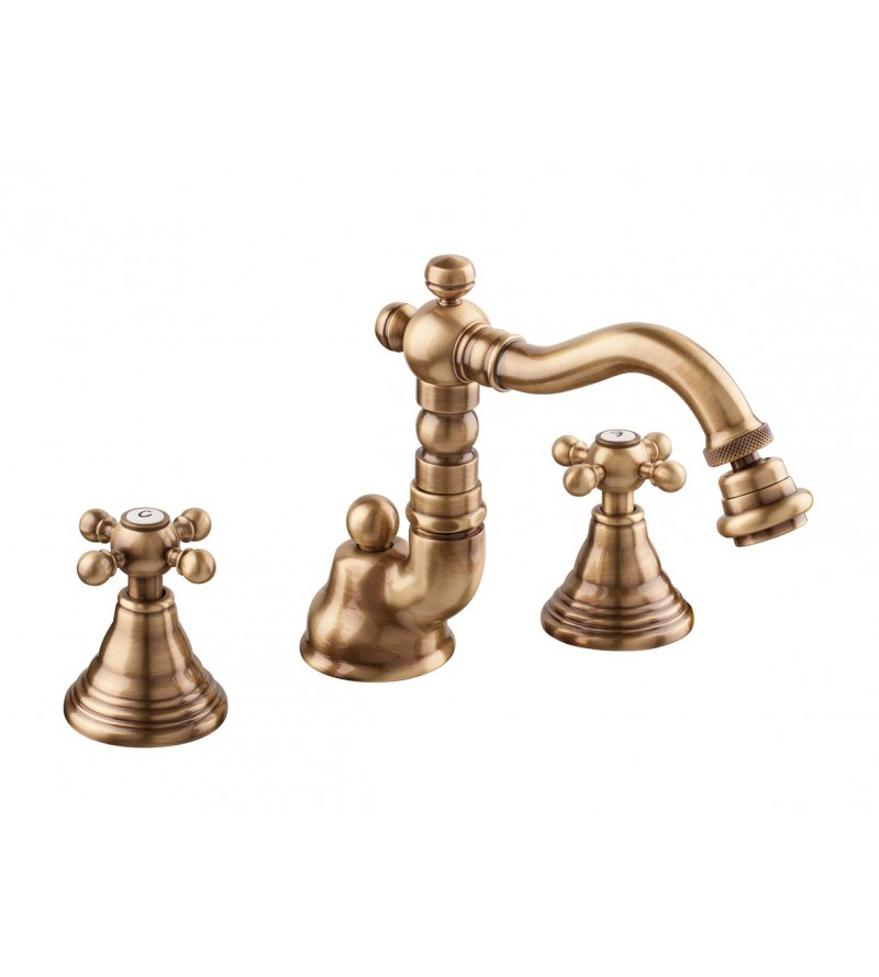 3-hole bidet faucet with swivel spout in bronze colour Porta&Bini Old Fashion 62555BR