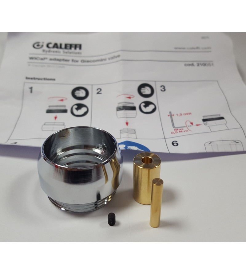 Adaptadores para válvulas Giacomini con opción termostática Caleffi 210051