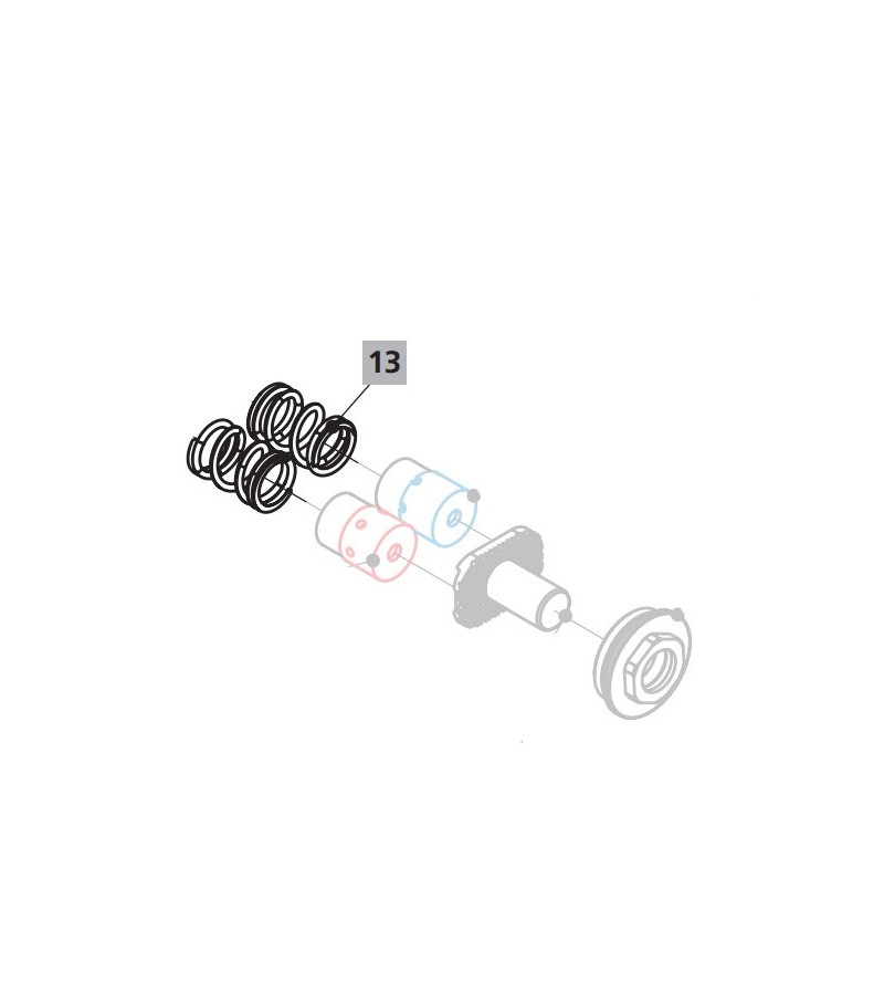 Stainless steel return spring for pedal mixers Idral 02095
