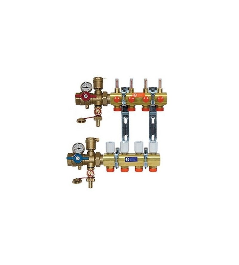 Preassembled manifold kit with flow meters Giacomini R553FK