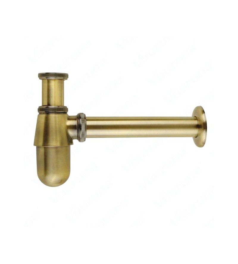 Bottle siphon for washbasin and bidet 1"1/4 antique bronze Zanetti 077114CM25B