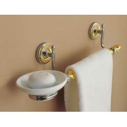 Soap dish with towel holder...