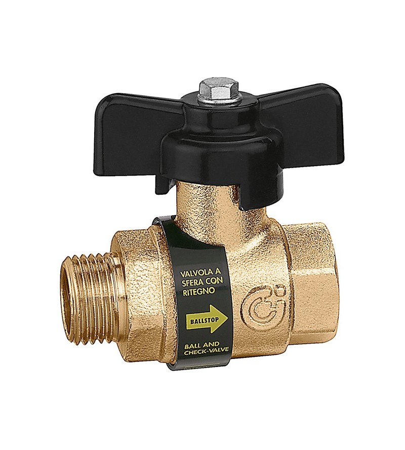 BALLSTOP - Ball valve with built-in check valve Caleffi 332400