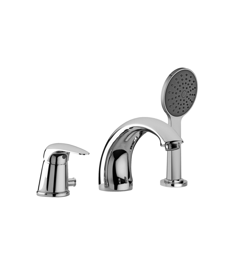Bathtub mixer with diverter and shower set Paffoni DU040CR