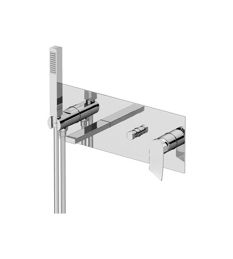 Built-in bath mixer with square lines Gattoni Soffio 8105