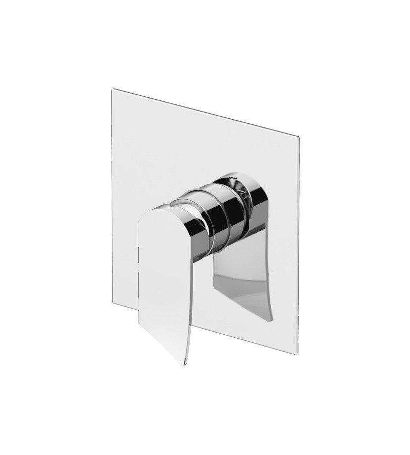 Built-in shower mixer with squared lines Gattoni Soffio 8130.CH