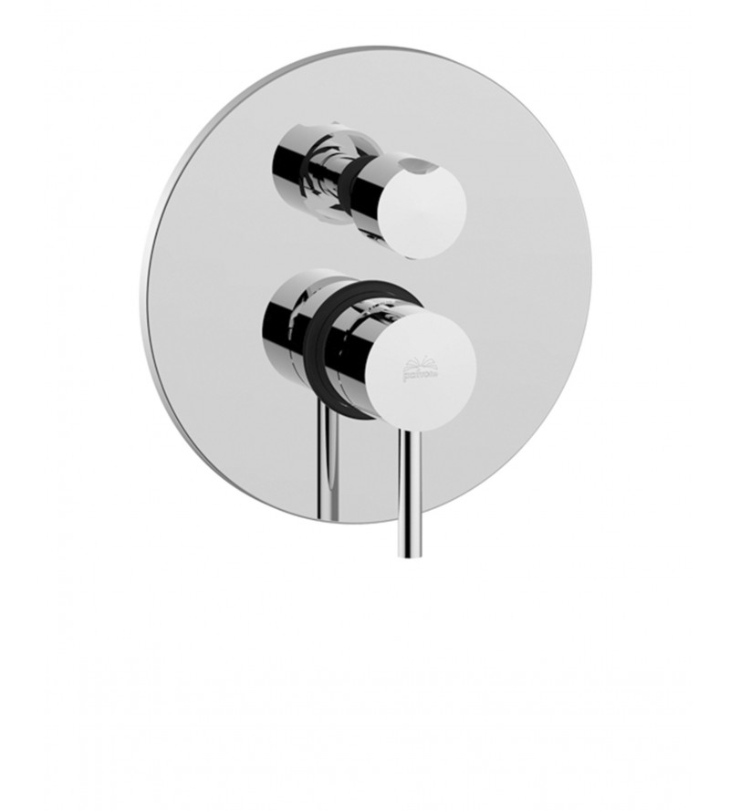 Two outlet built-in shower mixer with rotary diverter Paffoni Light LIG018CR