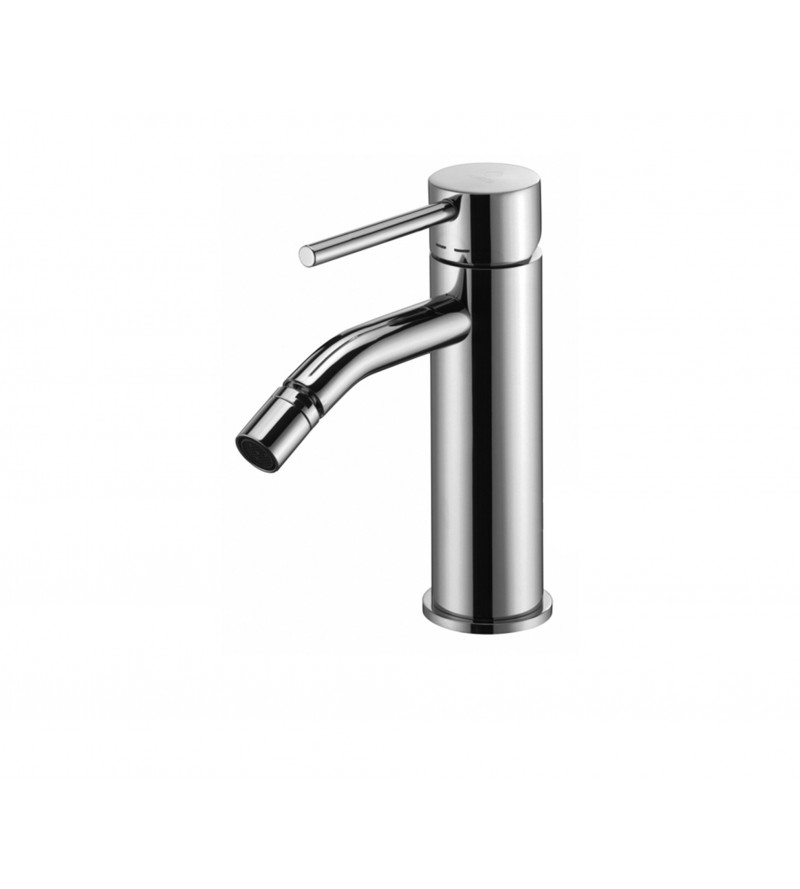 Bidet mixer in polished chrome color without waste Paffoni Light LIG131CR