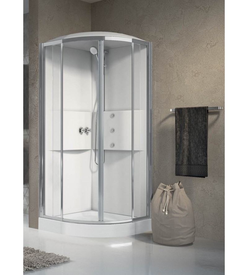 Semicircular multifunction shower cubicle Novellini Media 2.0 R