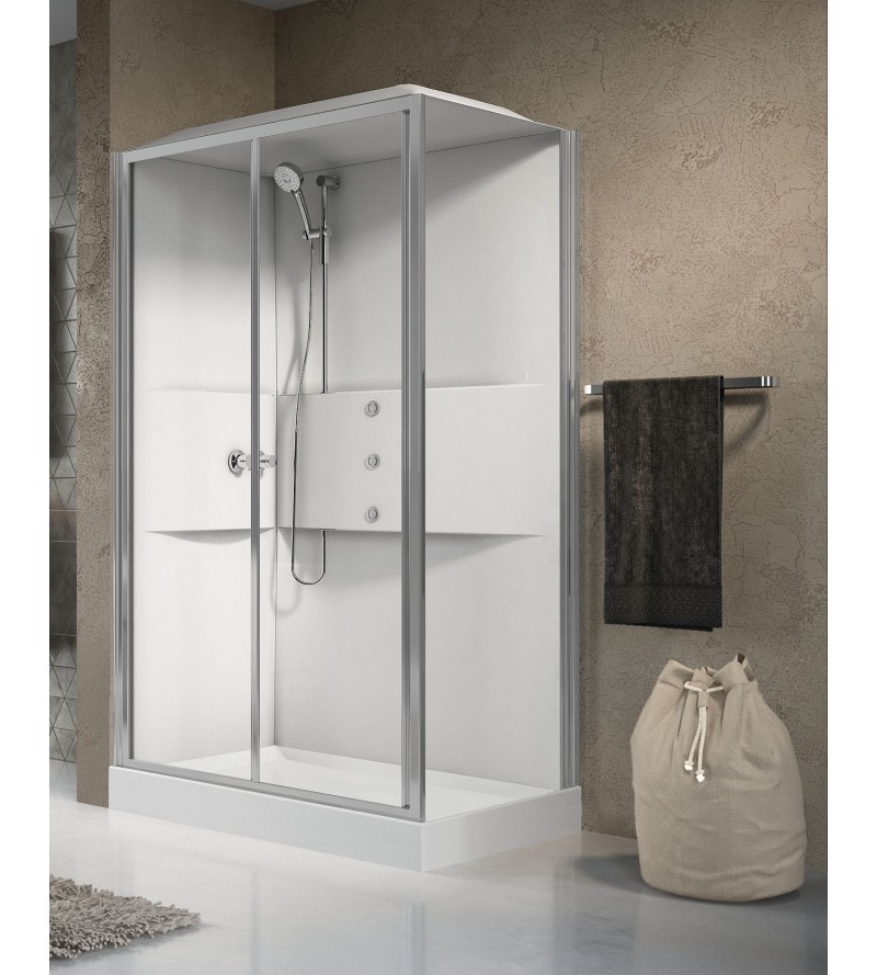 Multifunction asymmetric shower cabin Novellini Media 2.0 2P