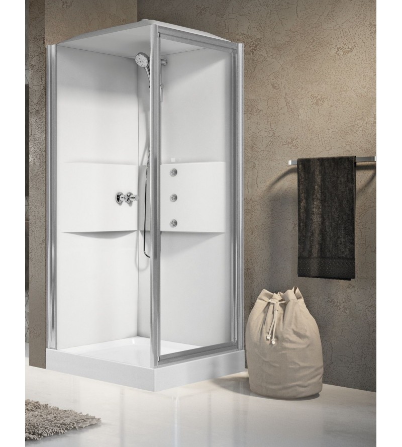 Cabina de ducha multifunción con 1 puerta abatible Novellini Media 2.0 GF