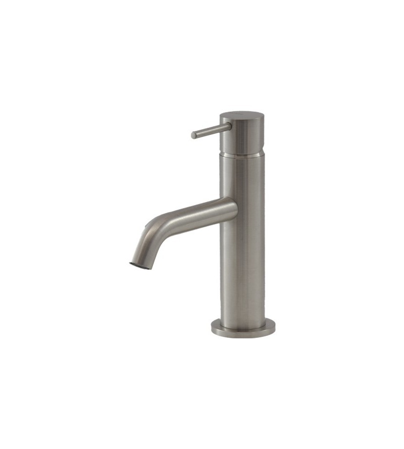 Wash basin mixer in brushed steel color Gattoni Easy 2382/23NS