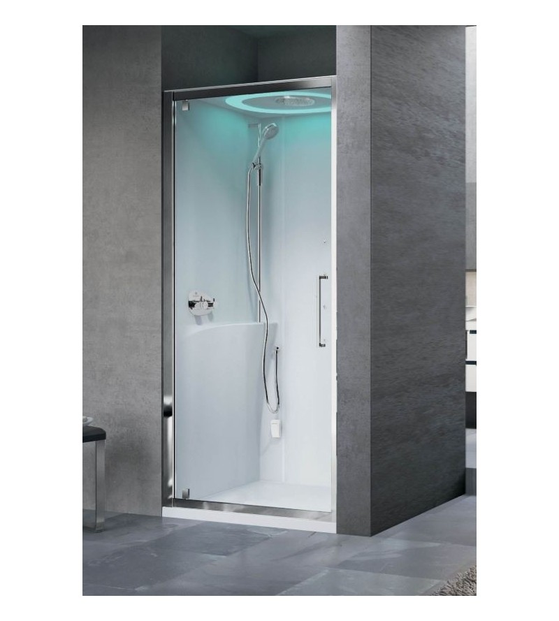 Cabina de ducha con versión de hidromasaje para instalación de nicho Novellini Eon G