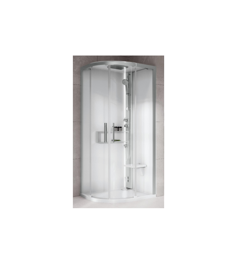 Cabina de ducha semicircular versión Hydro Novellini Glax 2 2.0 R