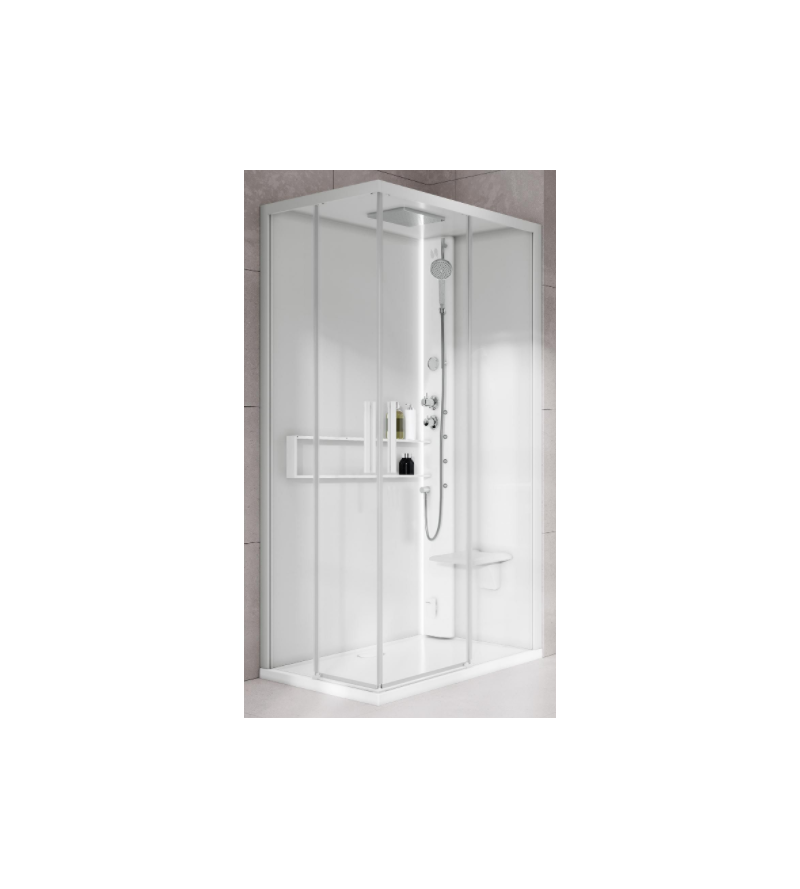 Cabina de ducha cuadrada multifunción versión Hydro Novellini Glax 2 2.0 A