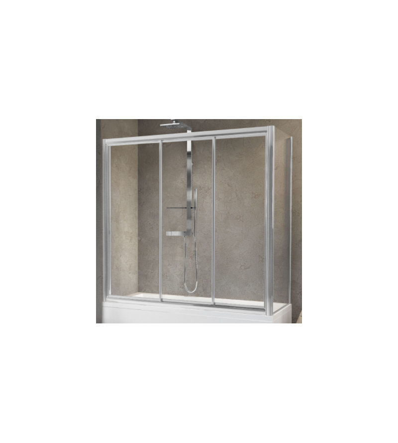 Bath screen with 3 bilateral sliding doors Novellini Aurora 3PV4
