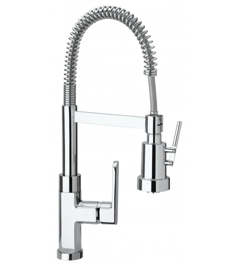 Kitchen sink mixer with professional shower Paini Ovo 86CR557P