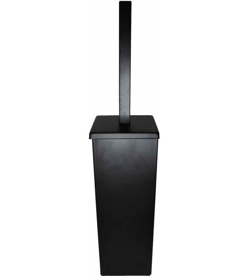 Floor-standing toilet brush holder in matt black Capannoli Nook NK114MM