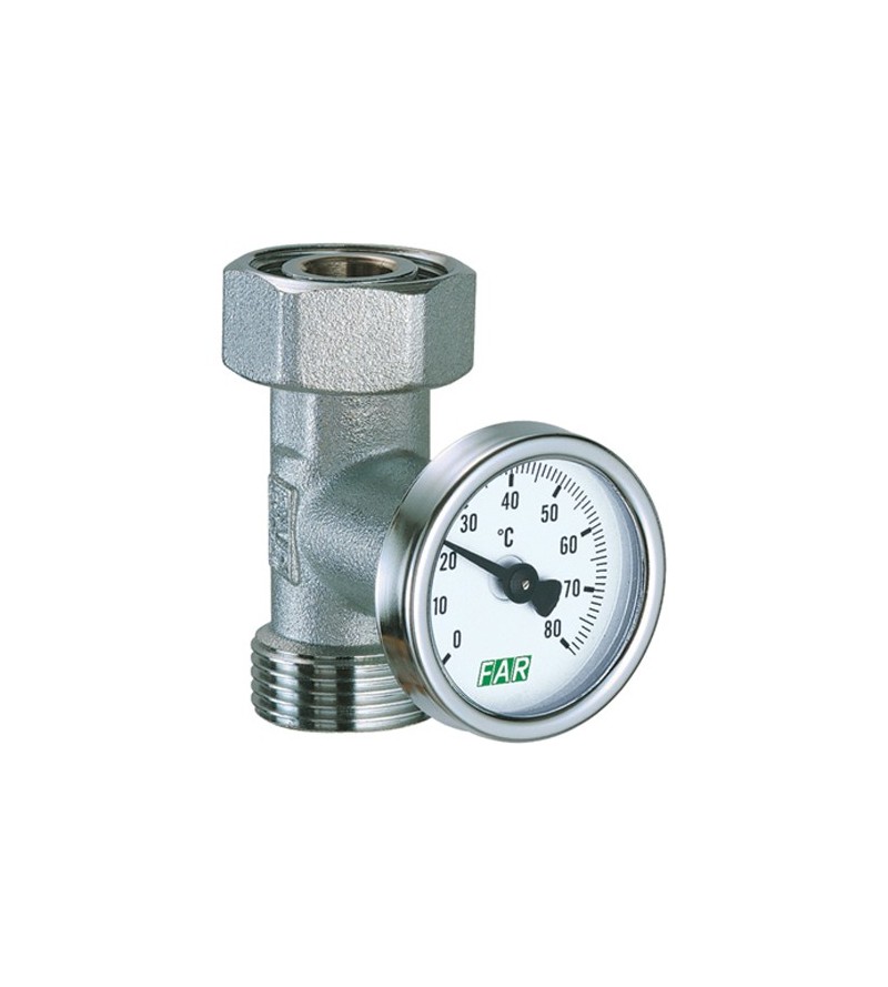 Chrome-plated temperature gauge fitting FAR 3433