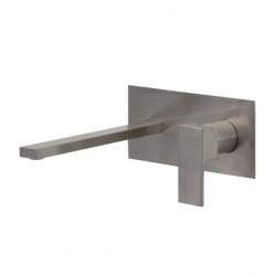 Wall-mounted brushed steel...